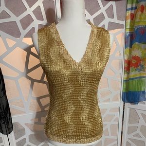 Nicola Gold Sleeveless Top Size L